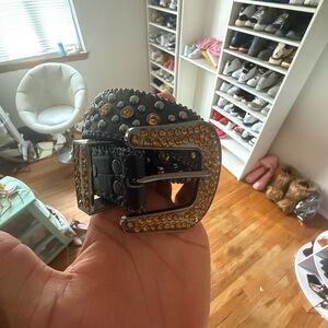 b.b. Simon 'Orange Fire' Fully Loaded Crystal Belts